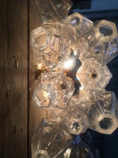  SimoEng A pair of 2 Murano Glass poliedri wall sconce with a gold - 3125377