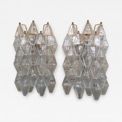  SimoEng A pair of 2 Murano Glass poliedri wall sconce with a gold - 3130730