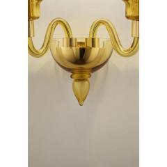  SimoEng Amber Murano Glass Sconce with Linear Design by Simoeng for Simoeng - 4685468