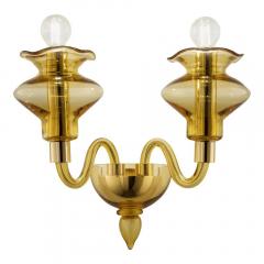  SimoEng Amber Murano Glass Sconce with Linear Design by Simoeng for Simoeng - 4685469