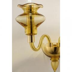  SimoEng Amber Murano Glass Sconce with Linear Design by Simoeng for Simoeng - 4685470