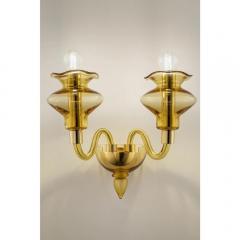  SimoEng Amber Murano Glass Sconce with Linear Design by Simoeng for Simoeng - 4685471