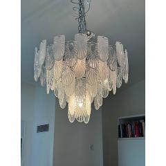  SimoEng Art Deco Murano Style Chandelier Clear and Frosted Italian Sputnik Art - 4209397