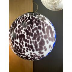  SimoEng Blue and Black Murrine Sphere Pendant in Murano Style Glass - 4086565
