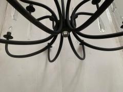  SimoEng Chandelier in Matte Black Metal 20 Lights Wrought Iron Florentine Art - 2824934