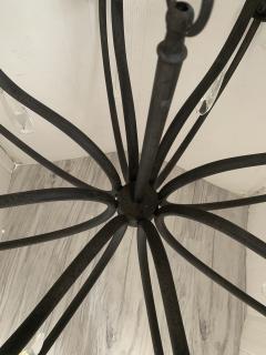  SimoEng Chandelier in Matte Black Metal 20 Lights Wrought Iron Florentine Art - 2824935