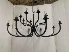  SimoEng Chandelier in Matte Black Metal 20 Lights Wrought Iron Florentine Art - 2824943