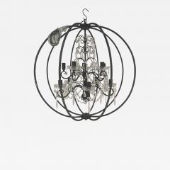  SimoEng Chandelier in black metal 8 lights wrought iron Florentine art made in Italy - 2784548