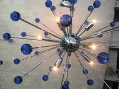  SimoEng Chandelier murano glass sputnik blue italian handmade - 2780929