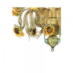  SimoEng Classical Venetian Sunflowers Murano Glass Chandelier - 3243315