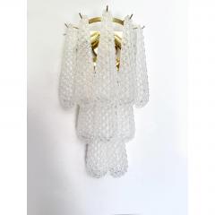  SimoEng Clear Conchiglie Murano Glass Gold Wall Sconce by Simoeng - 4735712