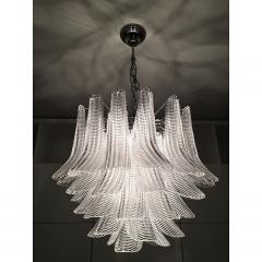  SimoEng Clear Selle Seghettate Murano Glass Venini Style Chandelier - 4209323