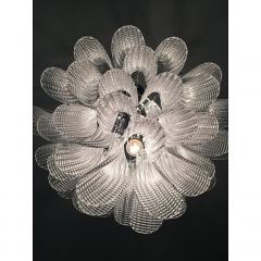  SimoEng Clear Selle Seghettate Murano Glass Venini Style Chandelier - 4209327