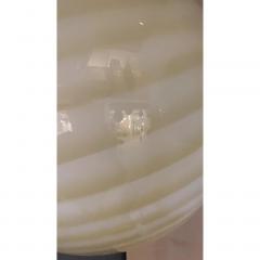  SimoEng Contemporary Amber White Sphere Pendant in Murano Glass - 3366811