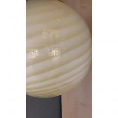  SimoEng Contemporary Amber White Sphere Pendant in Murano Glass - 3366812