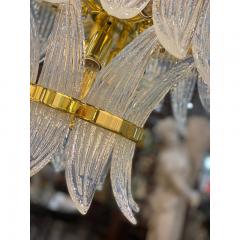 SimoEng Contemporary Belt Opalino Palmette Murano Glass Chandelier - 3677414