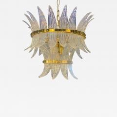  SimoEng Contemporary Belt Opalino Palmette Murano Glass Chandelier - 3679618