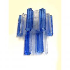  SimoEng Contemporary Blue Bicolor Tronchi Wall Sconce in Venini Style - 3483442