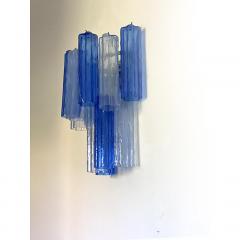  SimoEng Contemporary Blue Bicolor Tronchi Wall Sconce in Venini Style - 3483447