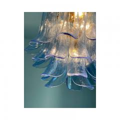  SimoEng Contemporary Blue Selle Murano Glass Chandelier - 3232823