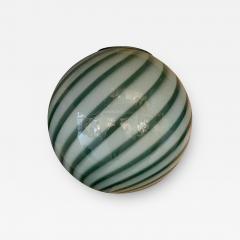  SimoEng Contemporary Blue and Milky White Sphere Pendant in Murano Glass - 3372623
