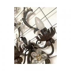  SimoEng Contemporary Brunito and Rush Florentine Wrought Iron Wall Lamp - 3233019