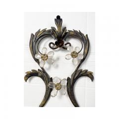  SimoEng Contemporary Brunito and Rush Florentine Wrought Iron Wall Lamp - 3233020