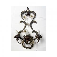  SimoEng Contemporary Brunito and Rush Florentine Wrought Iron Wall Lamp - 3233022
