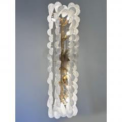  SimoEng Contemporary Clear Conchiglie Murano Glass Rectangular Gold Chandelier - 4718580