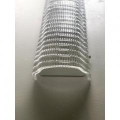  SimoEng Contemporary Clear Diamanted Rectangular Murano Glass Wall Sconce - 3612395