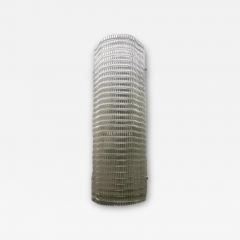  SimoEng Contemporary Clear Diamanted Rectangular Murano Glass Wall Sconce - 3614921