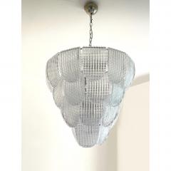  SimoEng Contemporary Diamanted Trasparent Petals Murano Glass Chandelier by Simoeng - 4718618