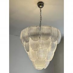  SimoEng Contemporary Diamanted Trasparent Petals Murano Glass Chandelier by Simoeng - 4718620