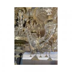  SimoEng Contemporary Floral Venetian Ca Rezzonico Gold Murano Glass Chandelier - 3232953