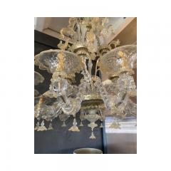 SimoEng Contemporary Floral Venetian Ca Rezzonico Gold Murano Glass Chandelier - 3232955