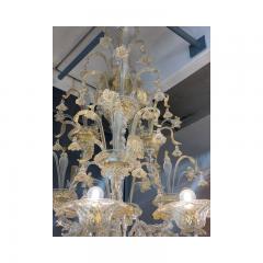  SimoEng Contemporary Floral Venetian Ca Rezzonico Gold Murano Glass Chandelier - 3232956