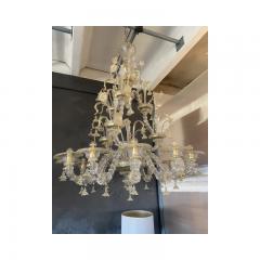  SimoEng Contemporary Floral Venetian Ca Rezzonico Gold Murano Glass Chandelier - 3232957