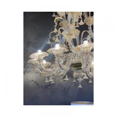  SimoEng Contemporary Floral Venetian Ca Rezzonico Gold Murano Glass Chandelier - 3232958