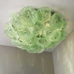  SimoEng Contemporary Floreal Green Murano Glass Flush Mount by Simoeng - 4629637