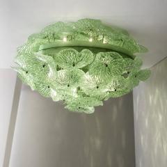  SimoEng Contemporary Floreal Green Murano Glass Flush Mount by Simoeng - 4735903