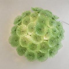  SimoEng Contemporary Floreal Green Murano Glass Flush Mount by Simoeng - 4735905