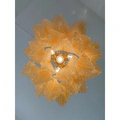  SimoEng Contemporary Gold Graniglia Rondine Murano Style Glass Chandelier - 3966109