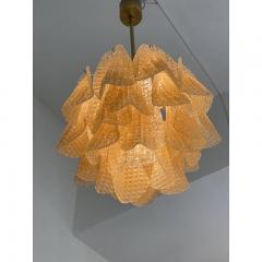  SimoEng Contemporary Gold Graniglia Rondine Murano Style Glass Chandelier - 3966110