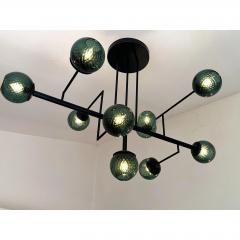  SimoEng Contemporary Green Spheres Murano Glass Sputnik Chandelier by Simoeng - 4602611