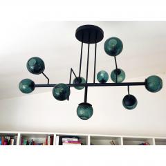  SimoEng Contemporary Green Spheres Murano Glass Sputnik Chandelier by Simoeng - 4602613
