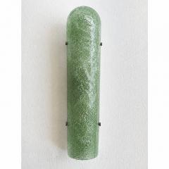  SimoEng Contemporary Hammered Green Graniglia Murano Glass Wall Sconces Set of Two - 4718431