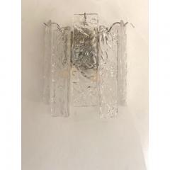 SimoEng Contemporary Hammered Strips Listelli Murano Glass Wall Sconce - 3623187