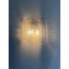  SimoEng Contemporary Hammered Strips Listelli Murano Glass Wall Sconce - 3623192