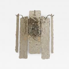  SimoEng Contemporary Hammered Strips Listelli Murano Glass Wall Sconce - 3624944