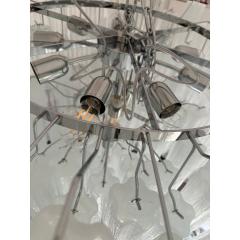  SimoEng Contemporary Huge Venied White Alabastro Tronchi Murano Glass Chandelier - 4566981